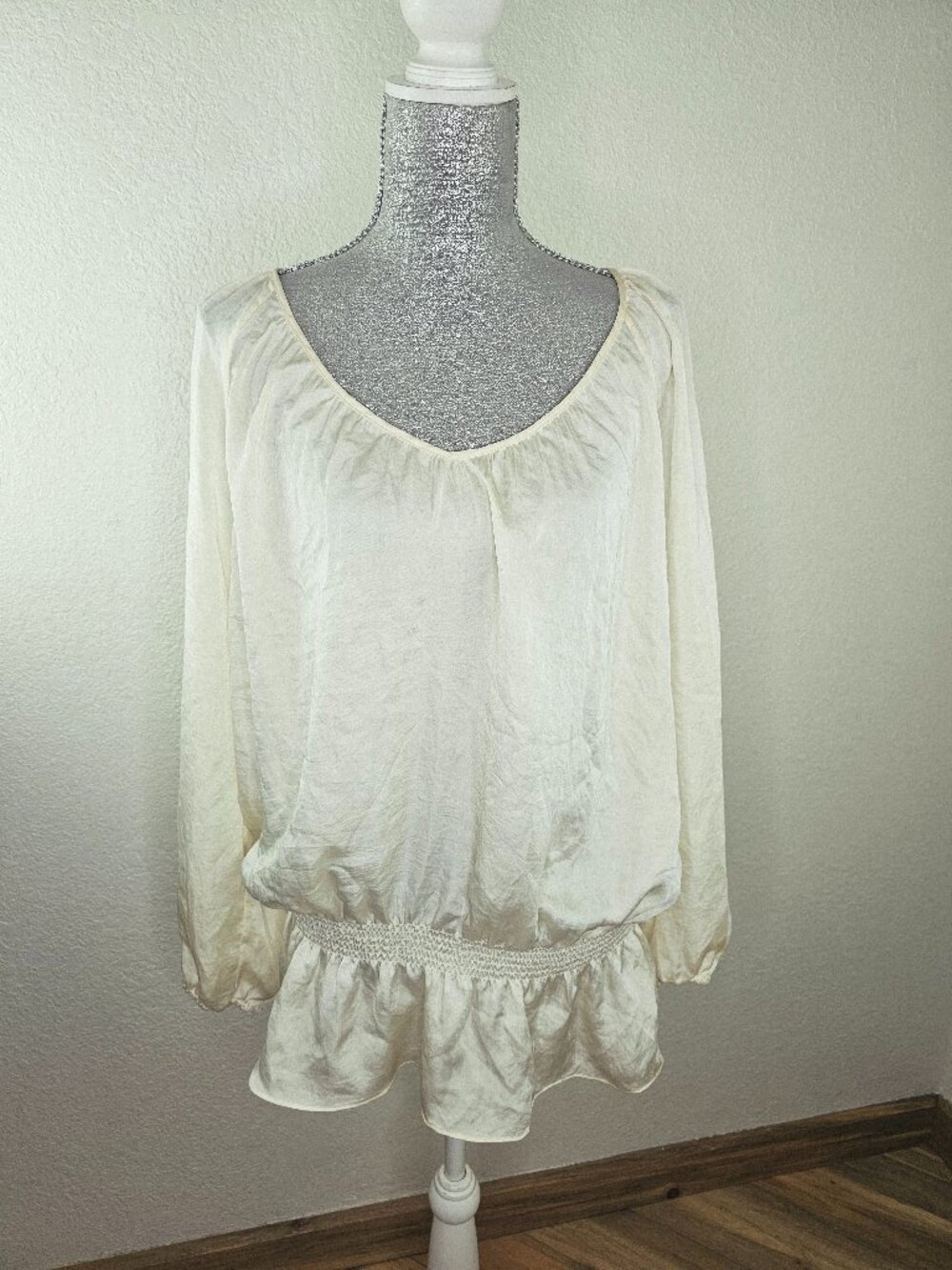 Michael Michael Kors White Peasant Blouse Size 2X